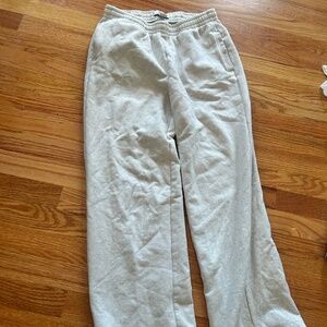 Open Leg Gray Sweatpants